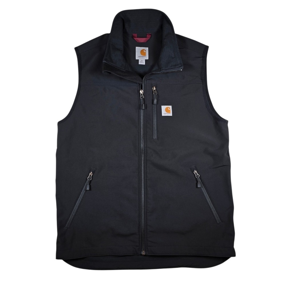 Carhartt Denwood Black Full Zip Softshell Fleece Lined Vest Men's M Raypak LOGO